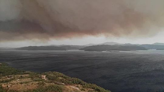 Türkiye'yi diken üstünde tutan yangında alevler termik santrali böyle sardı