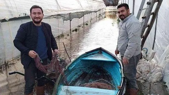 Üreticiler, sular altında kalan seraları için kürek çekti