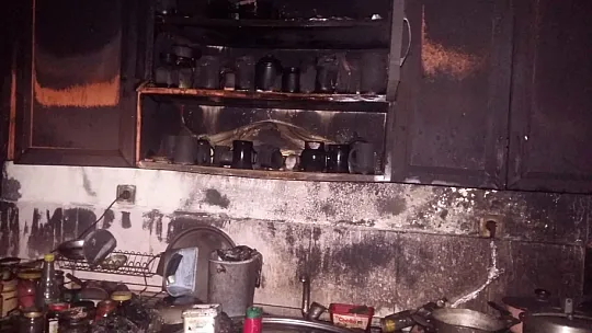 Yangında evleri kül oldu