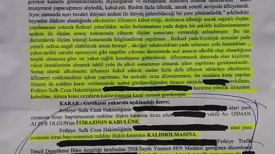 Ehliyet üst mahkemeden döndü