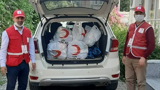 Yardım kolileri ihtiyaç sahiplerine ulaştırılıyor 