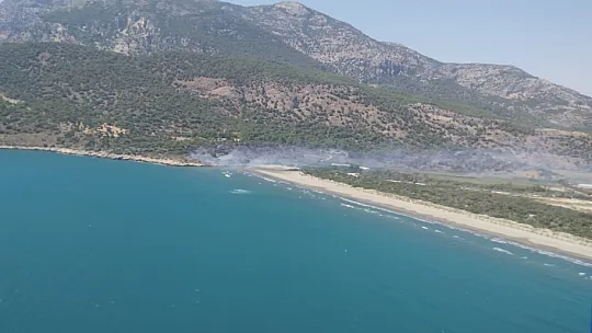 Seydikemer'deki Yangına Havadan ve Karadan Müdahale
