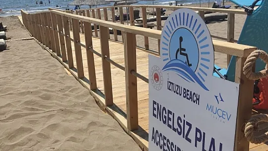 MUÇEV, İZTUZU'NDA DA ENGELSİZ PLAJ GERÇEKLEŞTİRDİ