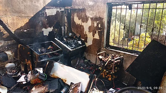 İtfaiyenin zamanında müdahalesi ile söndürüldü