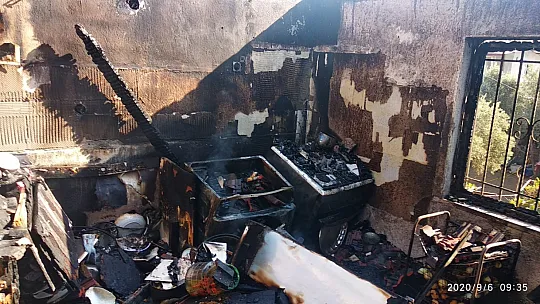 İtfaiyenin zamanında müdahalesi ile söndürüldü
