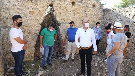 SEYDİKEMER'DE TARİHİ SARNIÇLAR VE HANLAR İNCELENDİ