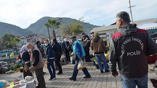 Fethiye Emniyeti'nden korona denetlemesi