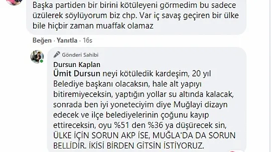 Dursun Kaplan'dan, Başkan Osman Gürün'e Eleştiri!