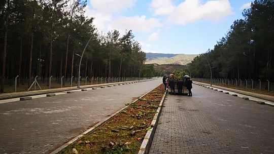 Kampüs yollarını çiçeklerle donattılar