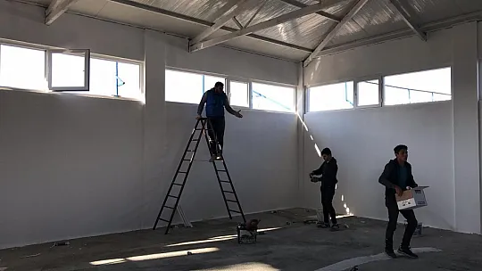 Güreş salonunda hazırlıklar tamam 