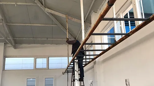 Güreş salonunda hazırlıklar tamam 