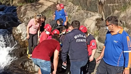 Kanyondan düşen şahıs kurtarıldı