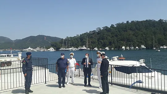 Muğla Valisi Orhan Tavlı, İnşa Faaliyetleri Devam Eden Sahil Güvenlik Karakolu ve Göcek Koylarında İncelemelerde Bulundu