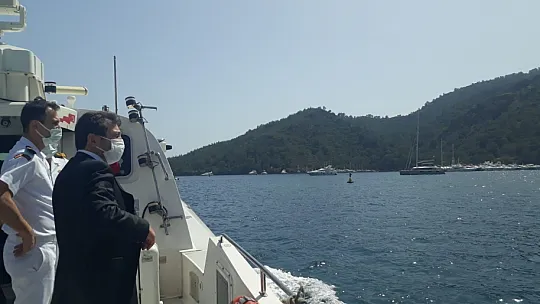 Muğla Valisi Orhan Tavlı, İnşa Faaliyetleri Devam Eden Sahil Güvenlik Karakolu ve Göcek Koylarında İncelemelerde Bulundu