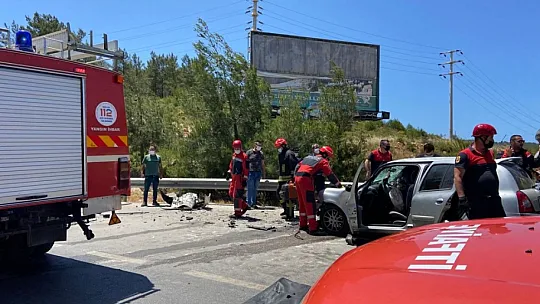 Bodrum-Milas Karayolu'nda kaza:2'si ağır 3 yaralı