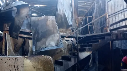 Bodrum'da Konteyner Yangını