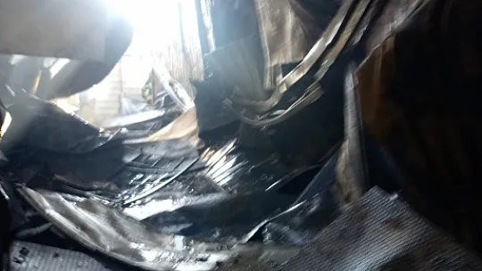 Bodrum'da Konteyner Yangını