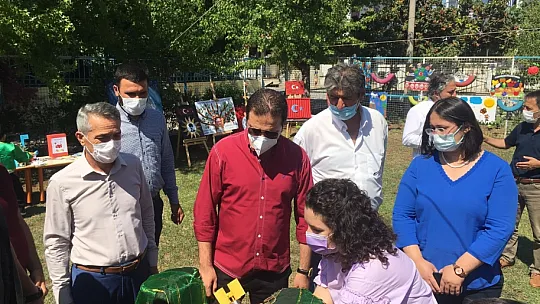 Miniklerin proje sunumuna Kaymakam Fırat'ta katıldı