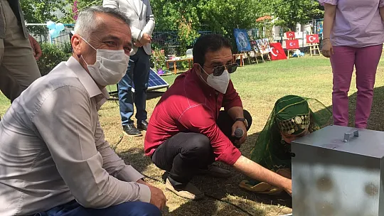 Miniklerin proje sunumuna Kaymakam Fırat'ta katıldı