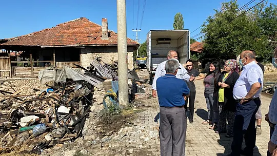 Başkan Otgöz, Evleri Yanan Ailelerinin Acısını Paylaştı