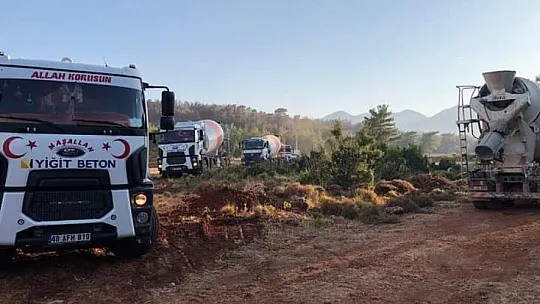 Yangınlarda beton ve inşaat firmalarının seferberliği örnek oldu