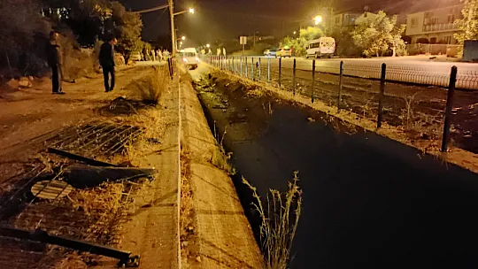 Minibüs Kanala Uçtu 1 yaralı