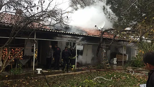 Yayla evinde yangın