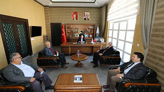 Birlik Toplantısı Öncesi Başkan Otgöz'ü Ziyaret Ettiler