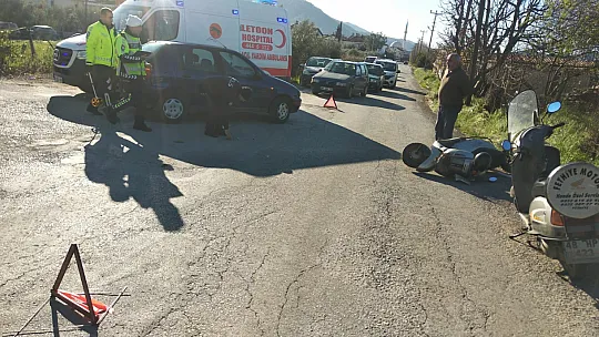 Otomobil motora çarptı
