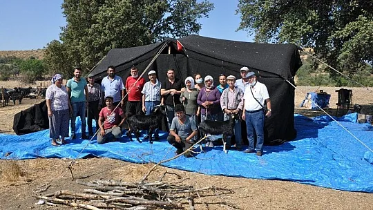 Yanan çadırın yenisi elbirliğiyle kuruldu