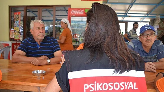 Yangın mağdurlarına psikolojik destek