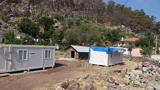 YANGIN MAĞDURU VATANDAŞLAR YENİ EVLERİNE KAVUŞMAK İÇİN GÜN SAYIYOR