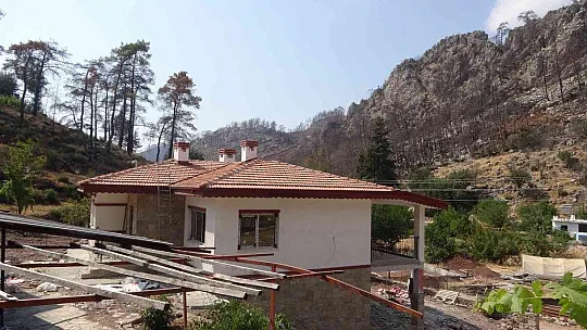 YANGIN MAĞDURU VATANDAŞLAR YENİ EVLERİNE KAVUŞMAK İÇİN GÜN SAYIYOR