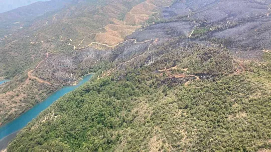 Yangının büyüklüğü gözler önüne serildi