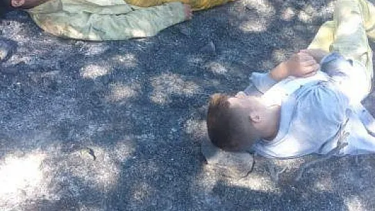 Yangının kahramanları nöbete devam ediyor