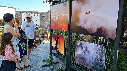 Yangınlarda çektiği fotoğraflardan sergi açtı