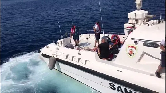 Yaralı turistin yardımına sahil güvenlik yetişti