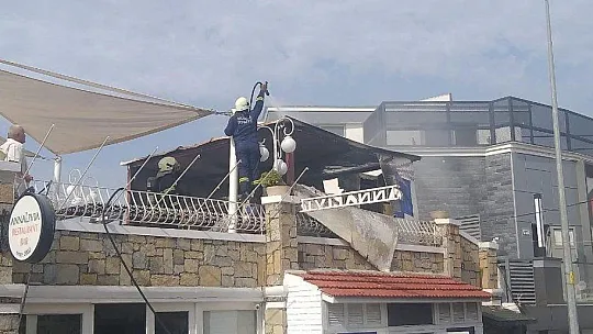 Yardım etmeye gitti, dükkanının yandığını görünce şok yaşadı