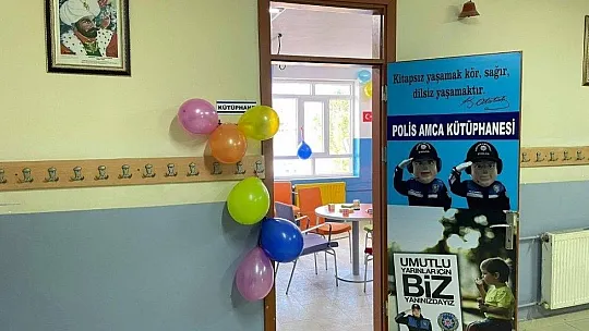 Yatağan'da 'Polis Amca' kütüphanesi açıldı