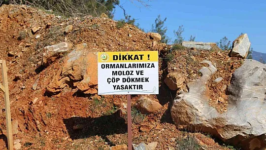 Yatağan'da ormanlık alanlara çöp bırakanlara tepki gösterdiler
