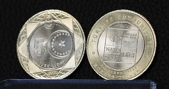 Ankara'daki NATO Zirvesi anısına tedavülde kullanılacak özel 5 lira basıldı
