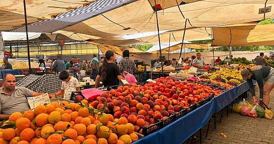 Fethiye Salı Pazarı'nda meyve sebze fiyatları
