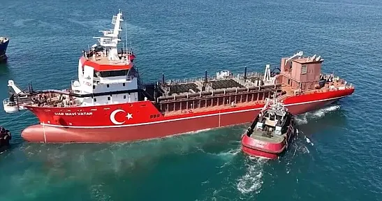 İlk yerli ve milli tarama gemisi 'UAB MAVİ VATAN' suya indirildi