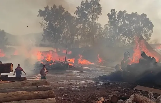 Marangoz atölyesinde yangın!