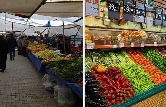 Pazar ve market fiyatları arasında fark büyük