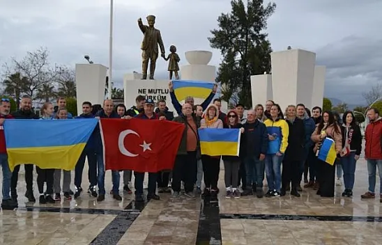 Ukraynalılar Fethiye'de nöbette