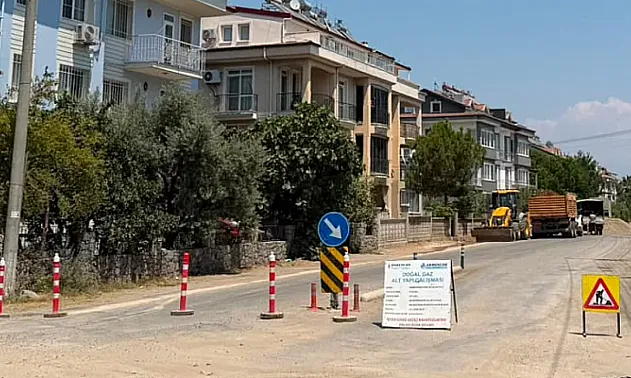 Fethiye Tuzla Mahallesi'nde doğalgaz altyapı çalışması başladı