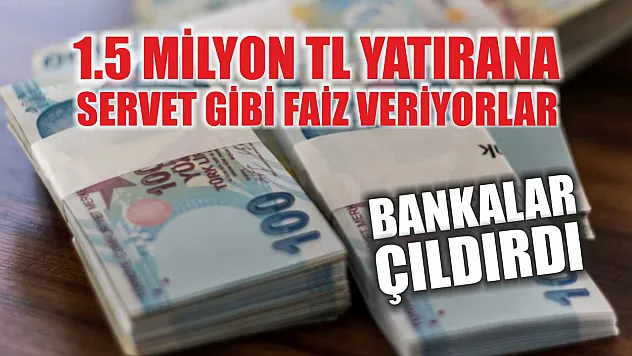 1.5 milyon TL yatırana servet gibi faiz veriyorlar: Bankalar çıldırdı