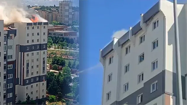 11 katlı binanın çatısında çıkan yangında can pazarı yaşandı