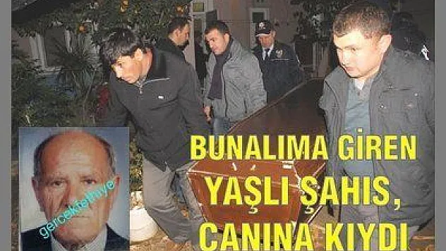 BUNALIMA GİREN YAŞLI ŞAHIS, CANINA KIYDI